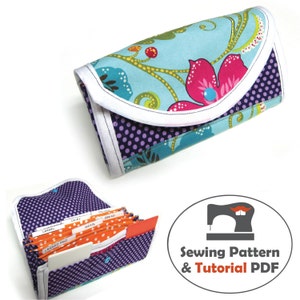 PDF Coupon Organizer Pattern - Instant Download Accordion Wallet Sewing Pattern and Tutorial