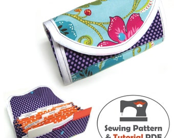 PDF Coupon Organizer Pattern - Instant Download Accordion Wallet Sewing Pattern and Tutorial