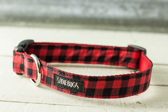 red plaid dog collar red plaid dog collar