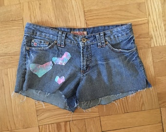 Calamity Jane - Tie Dye Heart Denim Shorts