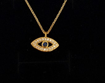 Beautiful 14k Gold Plated Evil Eye necklace