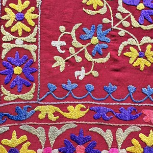 Uzbekistan Lakai Silk Cross Stitched Embroidery Hanging - Shipping İncluded. (27.5'' x 35.5'') İnc. image 7