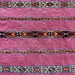 Antique Turkmen - Tekke Pile Band Chuval Face - Shipping İncluded. (39.5'' x 28.5'')İnc.