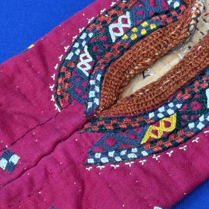 Borsa trapuntata antica e porta soldi in seta ricamata turkmena - Spedizione inclusa. (8'' x 5'') incl.