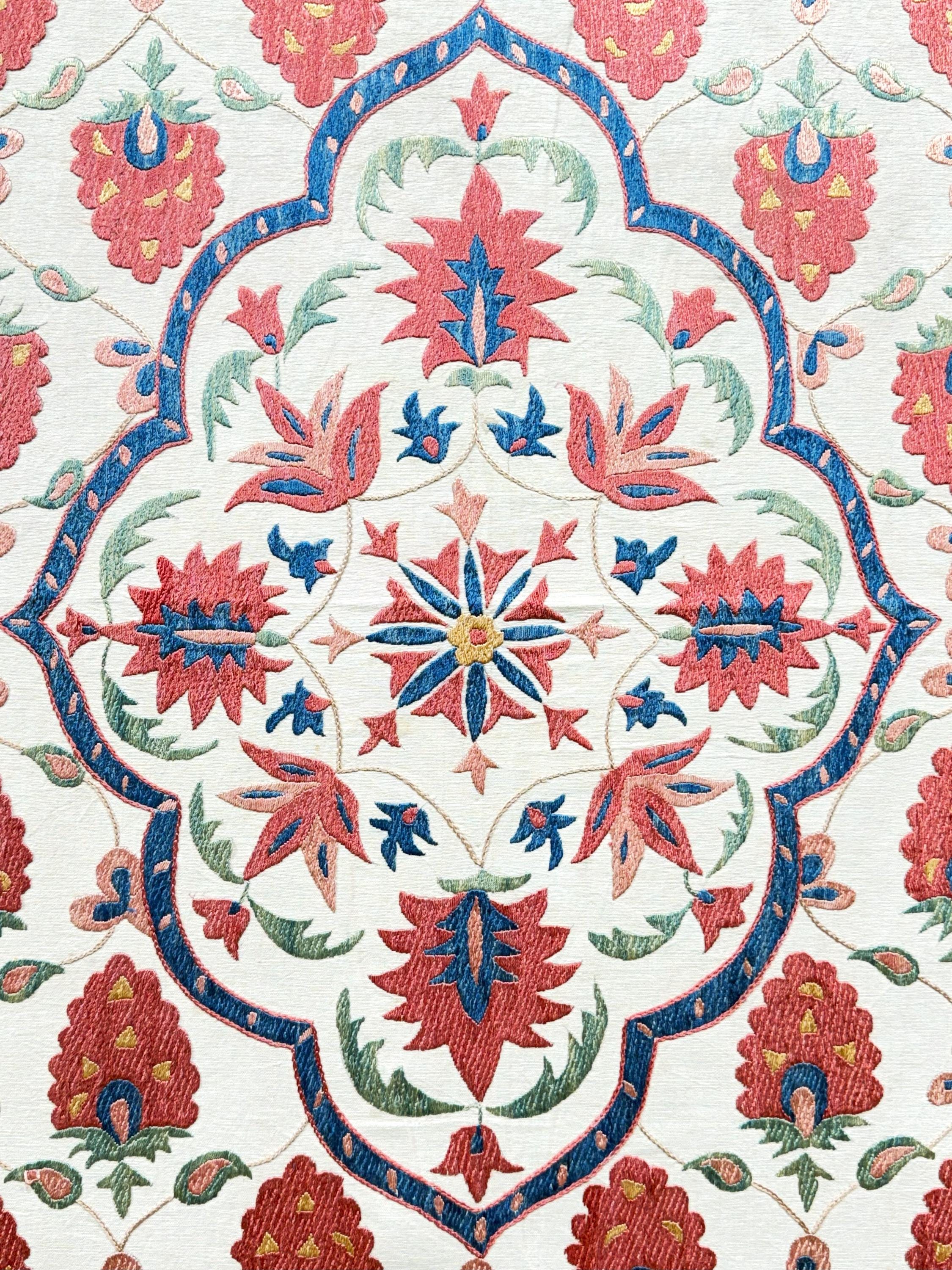 ウズベキスタン - タシケントシルク刺繍スザニ＆壁掛け - 送料込み