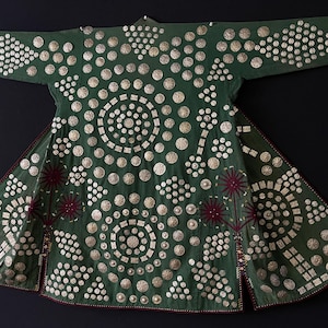 Traditional Afghanistan Hand Embroidered Ceremonial Chapan & Coat - Shipping İncluded.