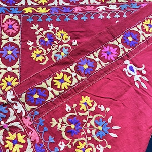 Uzbekistan Lakai Silk Cross Stitched Embroidery Hanging - Shipping İncluded. (27.5'' x 35.5'') İnc. image 9