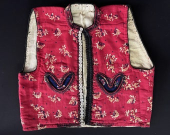 Traditional Afghanistan Child Waistcoat - Shipping İncluded. (16'' x 12.5'') İnc.
