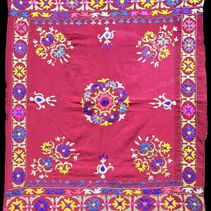 Uzbekistan Lakai Silk Cross Stitched Embroidery Hanging - Shipping İncluded. (27.5'' x 35.5'') İnc. image 2