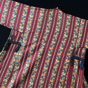Uzbekistan - Tashkent Block Printed Cotton Summer Chapan - Shipping İncluded.