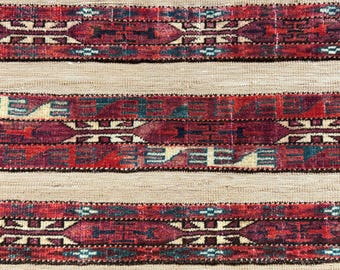 Antique Turkmen - Yomud Natural Colors Torba - Shipping İncluded. (41.5'' x 14'')İnc.