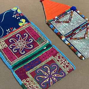 Carteras antiguas tradicionales de seda y bordados metálicos - Envío gratuito.