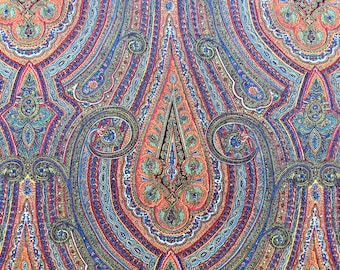 Antique İndia Kashmir Block Printed Hanging - Shipping İncluded. (39.5'' x 47'') İnc.