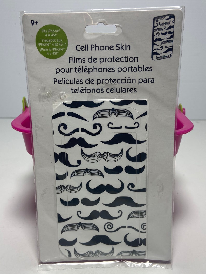 1 set iPhone 44s mustache cell phone skin front and back piece