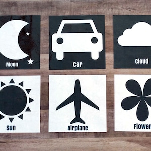 Newborn Black and White Flashcards: Tummy Time Images (Printable)