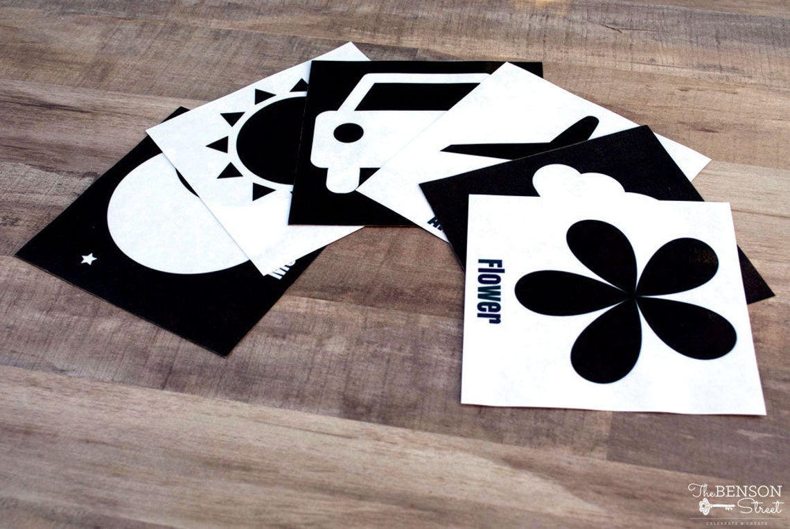 Black and White Flashcards for Babies, Newborn Black and White Images