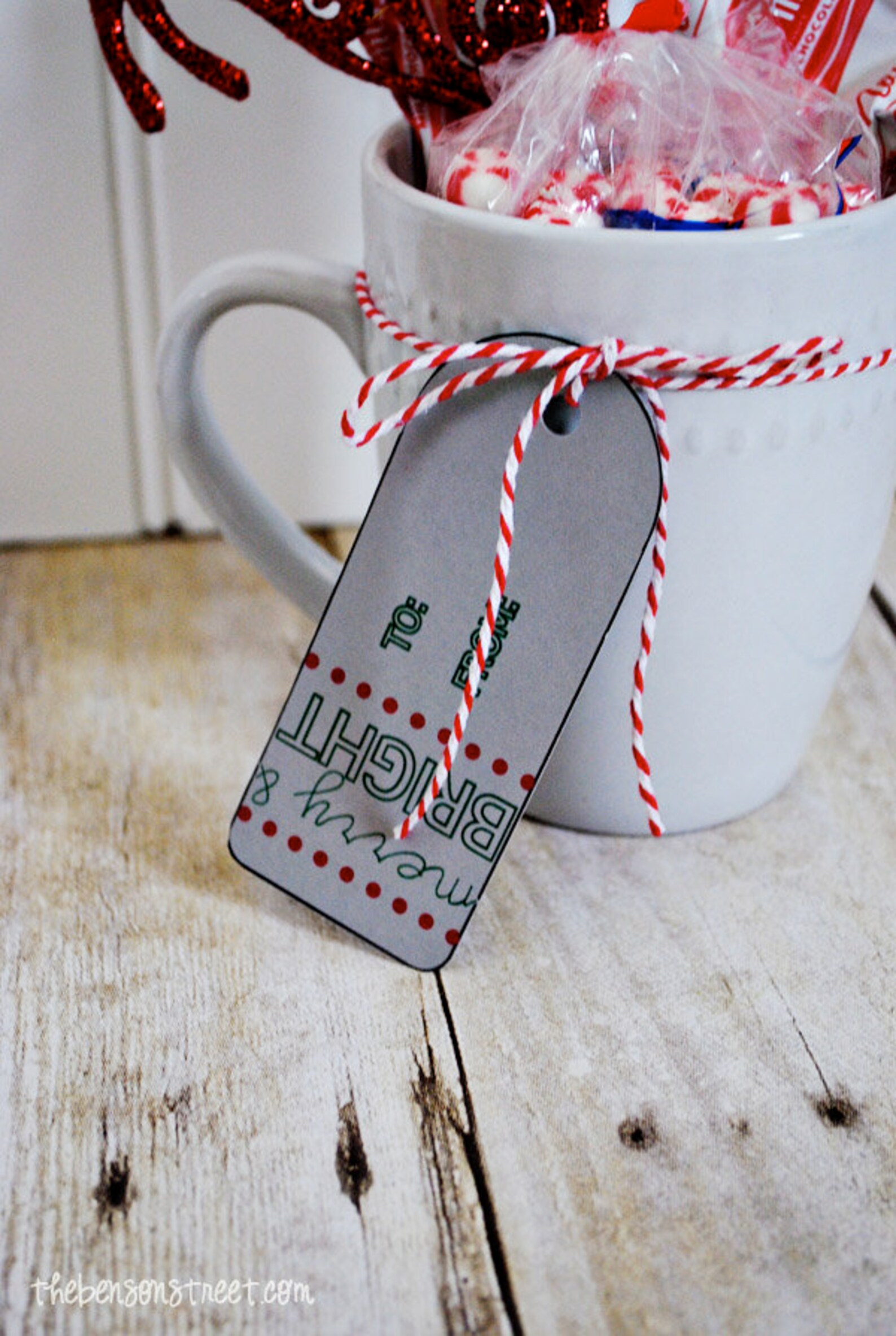 Merry and Bright Printable Gift Tags Digital File ONLY Printable