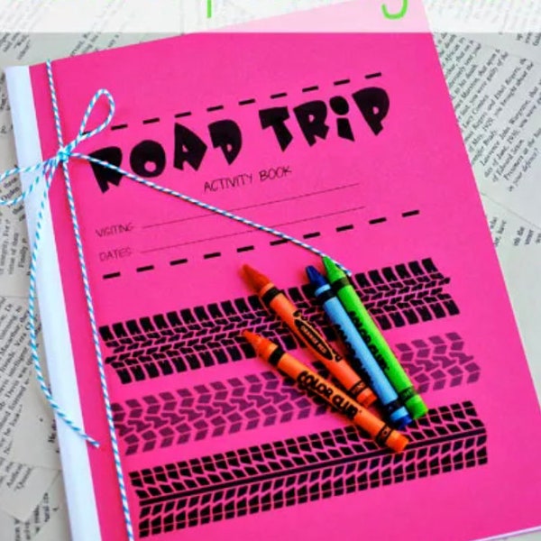 Printable Road Trip Activities Book. Road Trip Games. Road Trip Book. Printable games. Printables for traveling. Printable travel book kids.