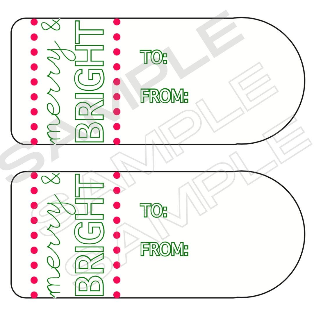 Merry and Bright Christmas Gift Tags – Printable Holiday Tags (digital ...