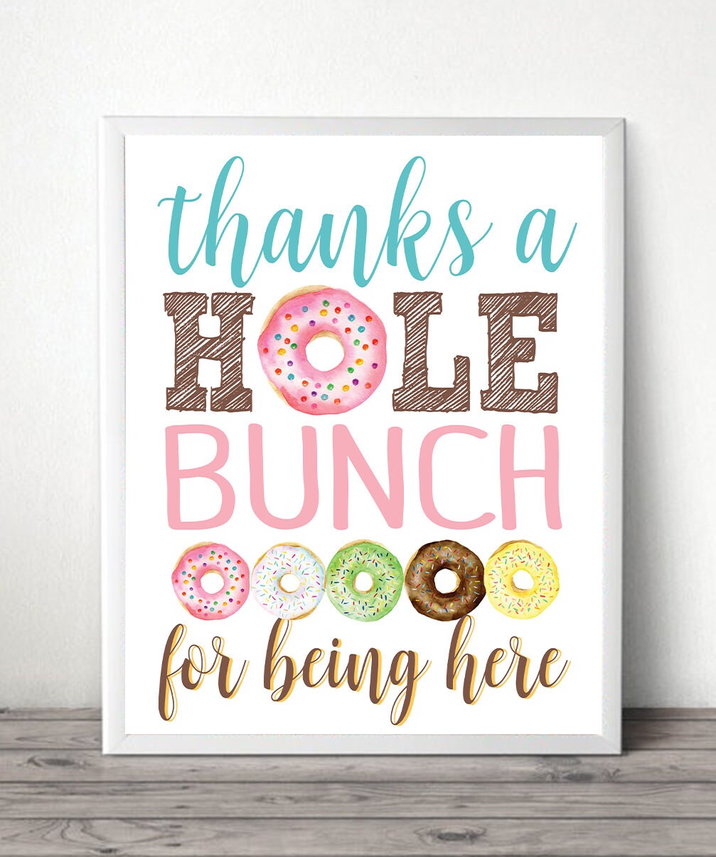 Donut Party Signs. 8x10 5x7 Digital Bundle. Printable Donut | Etsy