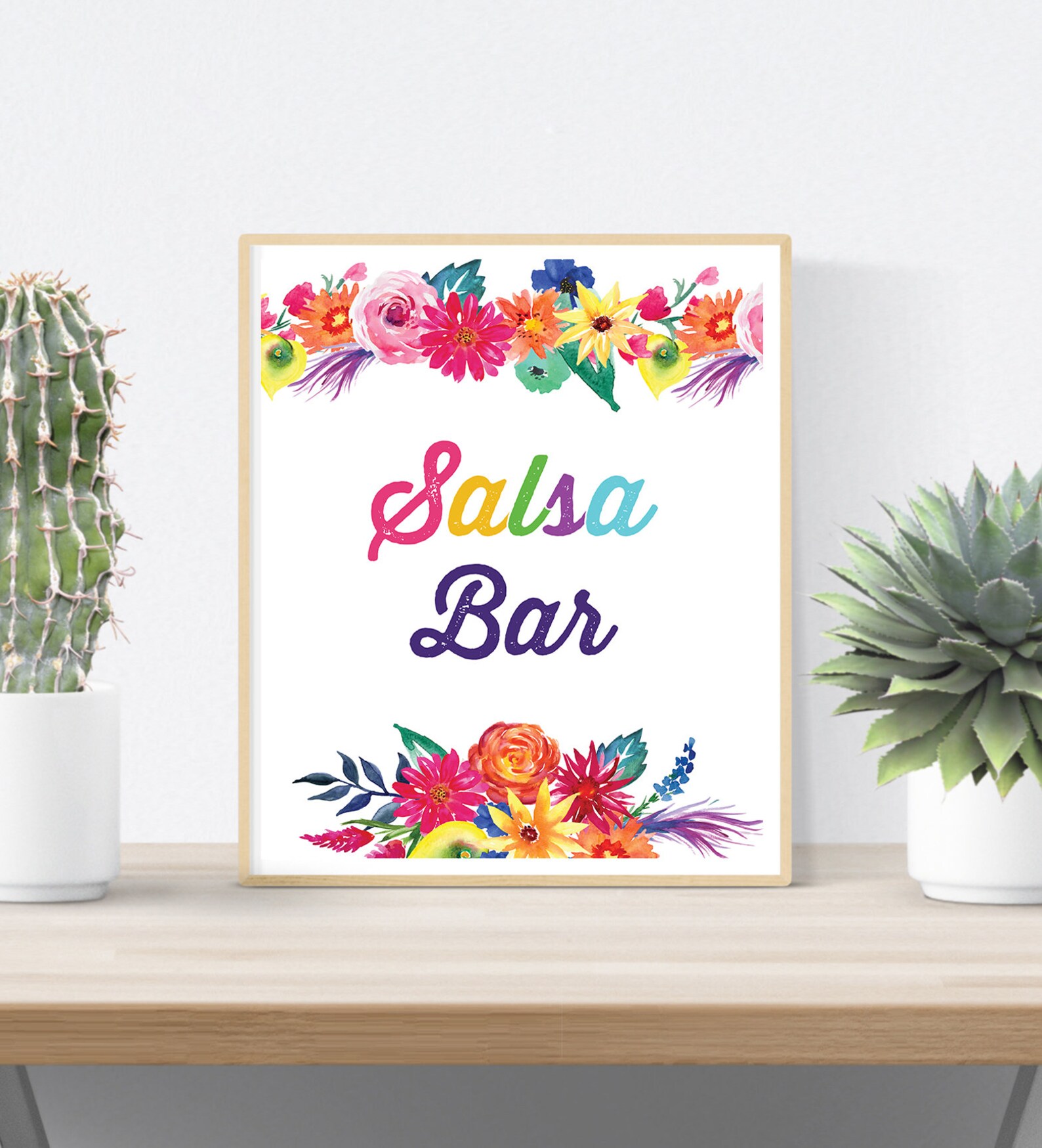 Fiesta Party Salsa Bar Sign. Mexican Fiesta Party. 10x8 Etsy
