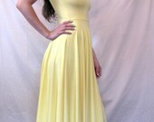 Yellow Dress - Maxi Dress - Long Yellow Dress - Handmade Dress - Asymmetrical Dress - Goddess Dress- Free Shipping
