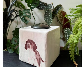 Urna de cerámica personalizada para mascotas: la 'Scout'