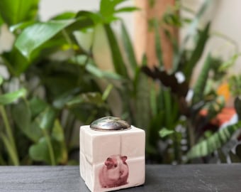 Urna de cerámica personalizada para mascotas pequeñas - El 'Gordito'