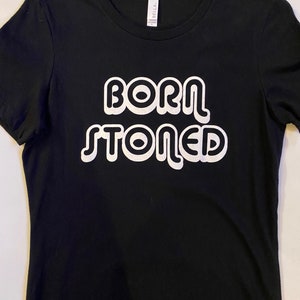 BORN STONED e-girl, weed, pastel grunge, cute stoner t shirt image 5