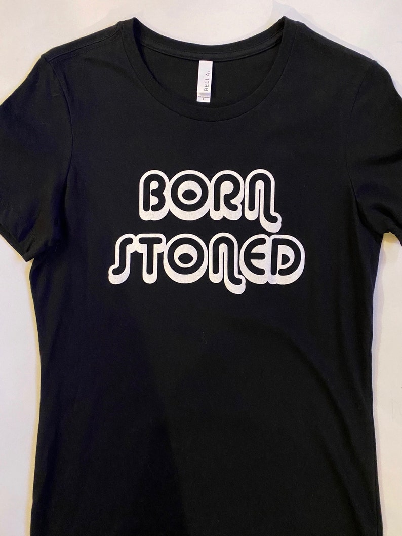 BORN STONED e-girl, weed, pastel grunge, cute stoner t shirt image 5