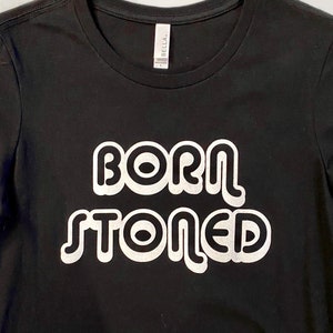 BORN STONED e-girl, weed, pastel grunge, cute stoner t shirt image 6