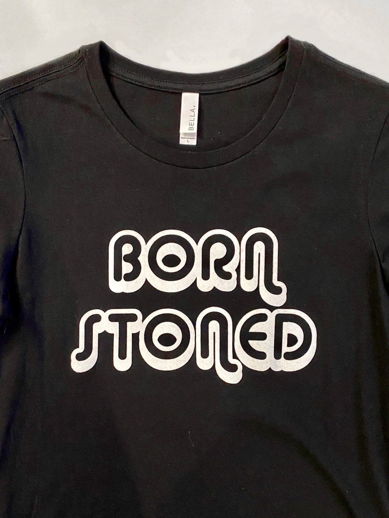 BORN STONED e-girl, weed, pastel grunge, cute stoner t shirt image 6