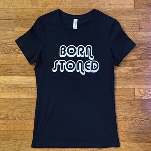 BORN STONED e-girl, weed, pastel grunge, cute stoner t shirt image 4