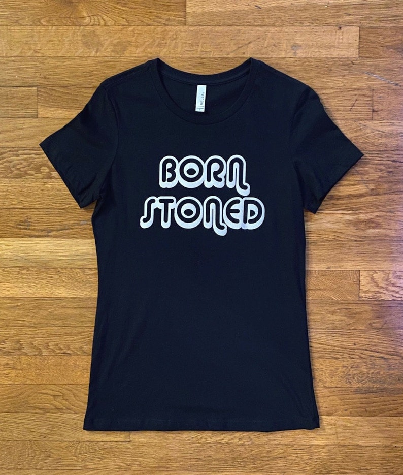 BORN STONED e-girl, weed, pastel grunge, cute stoner t shirt image 4