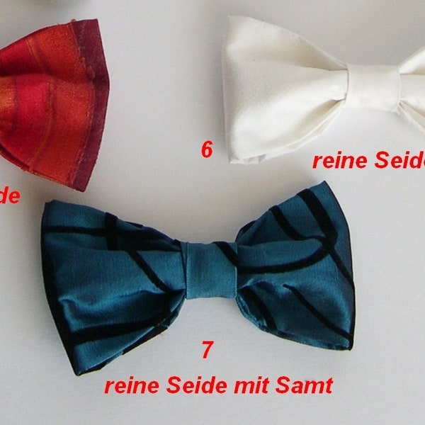 Seidenfliege, Fliege  reine Seide mit Einstecktuch, Herrenfliege Stoff gemustert, elegante Seidenfliege Hochzeit, Anzugfliege, Streifen,