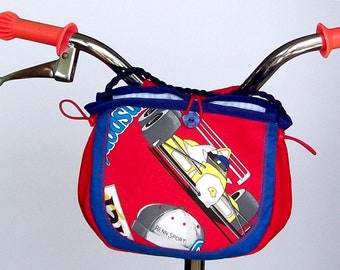 Lenkertasche, Rennfahrer-Tasche,  Kindergartentasche, Fahrradtasche, Laufradtasche, Kinder-Fahrradtasche, Kindertasche fürs Fahrrad Roller