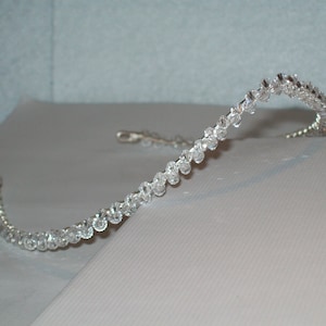 handmade swarovski dainty single wishbone wedding tiara