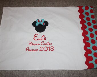 Disney World or Disneyland Disney Elsa with Snowflakes Autograph Pillowcase with ship