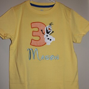 Snowman Birthday Shirt, Birthday Shirt