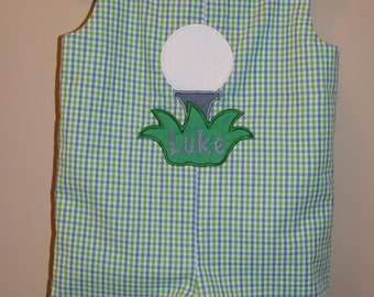 Infant Jon Jon, Baby Jon Jon, Toddler Jon Jon, Infant Romper, Toddler Romper, Golf Jon Jon, Golf Romper, Golf Birthday Outfit