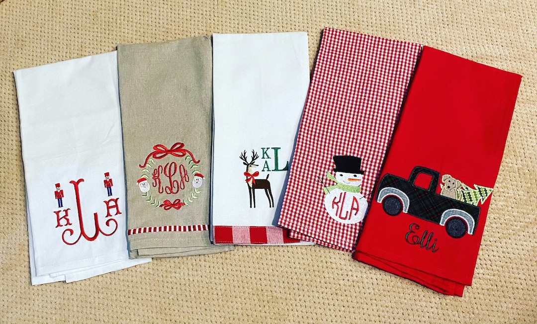 Christmas Towels, Christmas Kitchen Towels, Holiday Towels, Holiday