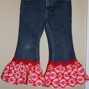 Ruffled Jeans, Custom Jeans, Girls Pants