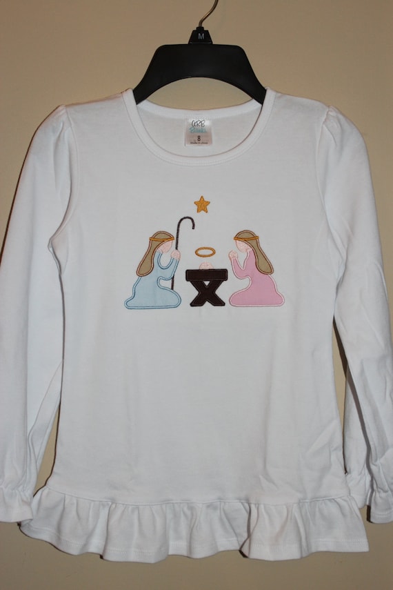 Christmas Nativity Shirt, Christmas Shirt, Holiday Shirt, Nativity Scene Shirt