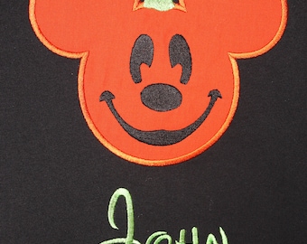 Mouse Pumpkin Halloween Bodysuit or Shirt for Infant, Toddler, Youth, and Adult, Disney Halloween Shirt