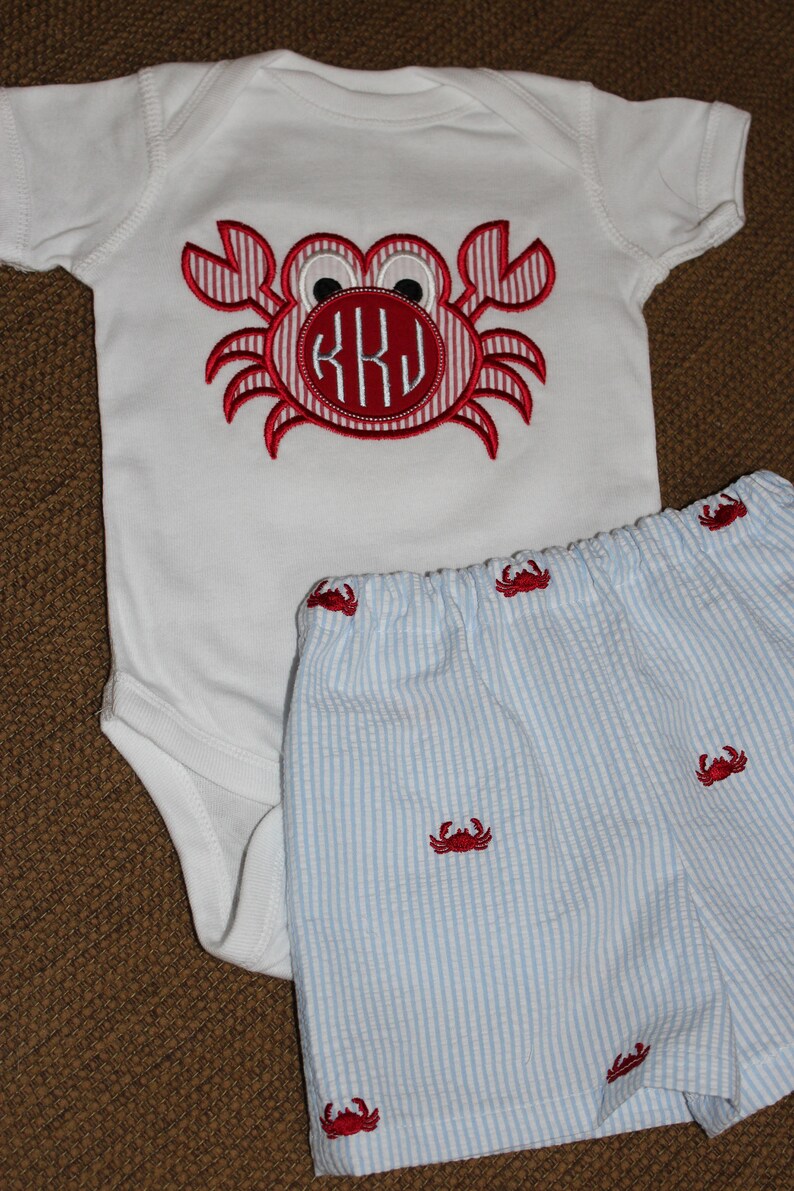 Personalized Crab Outfit for Infant Toddler and Child Etsy