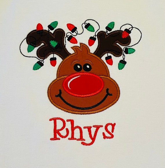 Rudolph Shirt, Reindeer Shirt, Christmas Shirt, Holiday Shirt, Boy's Christmas Shirt