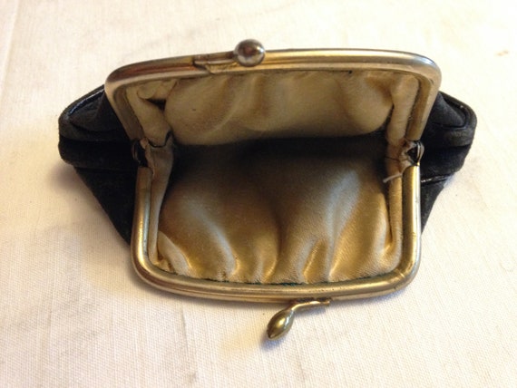 Very Rare Handbag by Worth in Dark Brown Suede wi… - image 10
