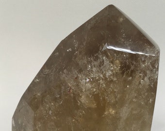 Polished Extra Large Rare Citrine Quartz Crystal Point, Natural citrine point standing point, Healing crystals and stones, Spiritual Stone