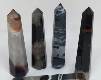 Sardonyx Point, Black Sardonyx Gemstone Point, Healing Stone, Healing Crystal, Chakra  Stone, Spiritual Stone