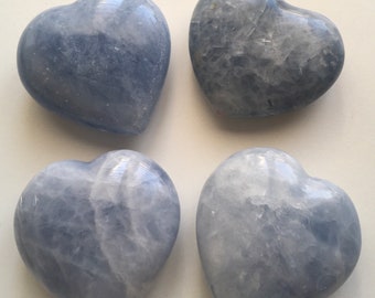 Blue Calcite Large Gemstone Heart, Healing Stone, Healing crystals and stones, Chakra Stones, Spiritual Stone